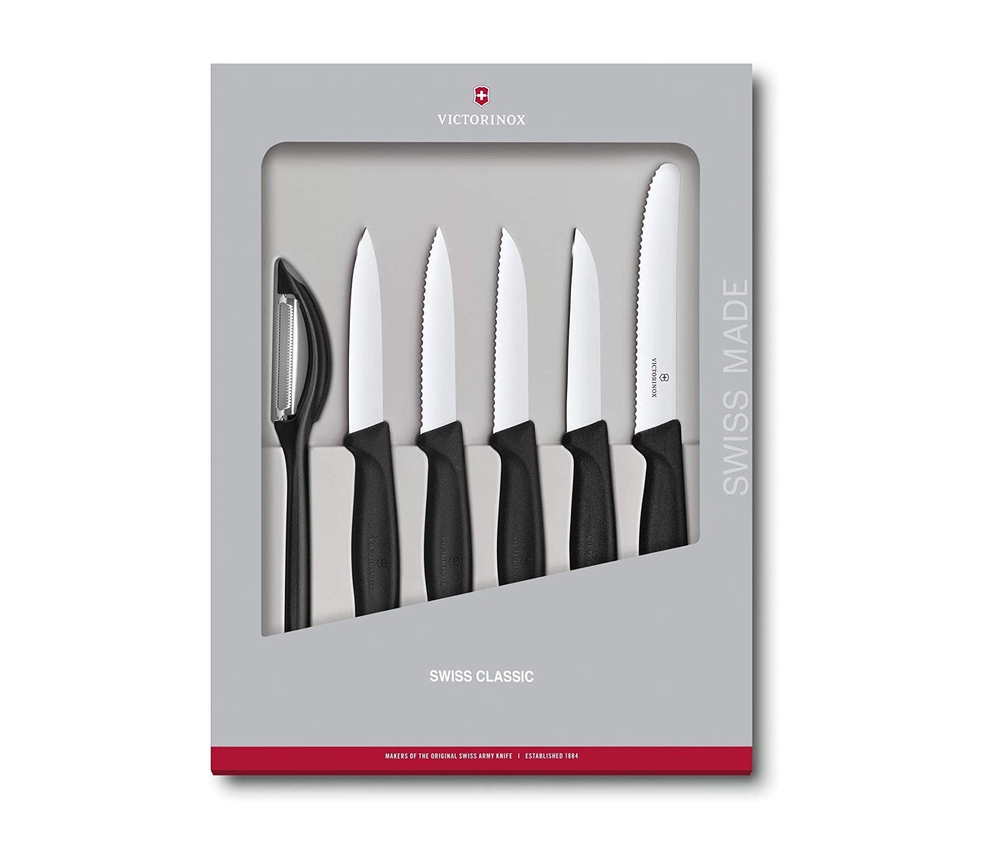 Victorinox Swiss Classic Paring Knife Set 6 Pieces Black